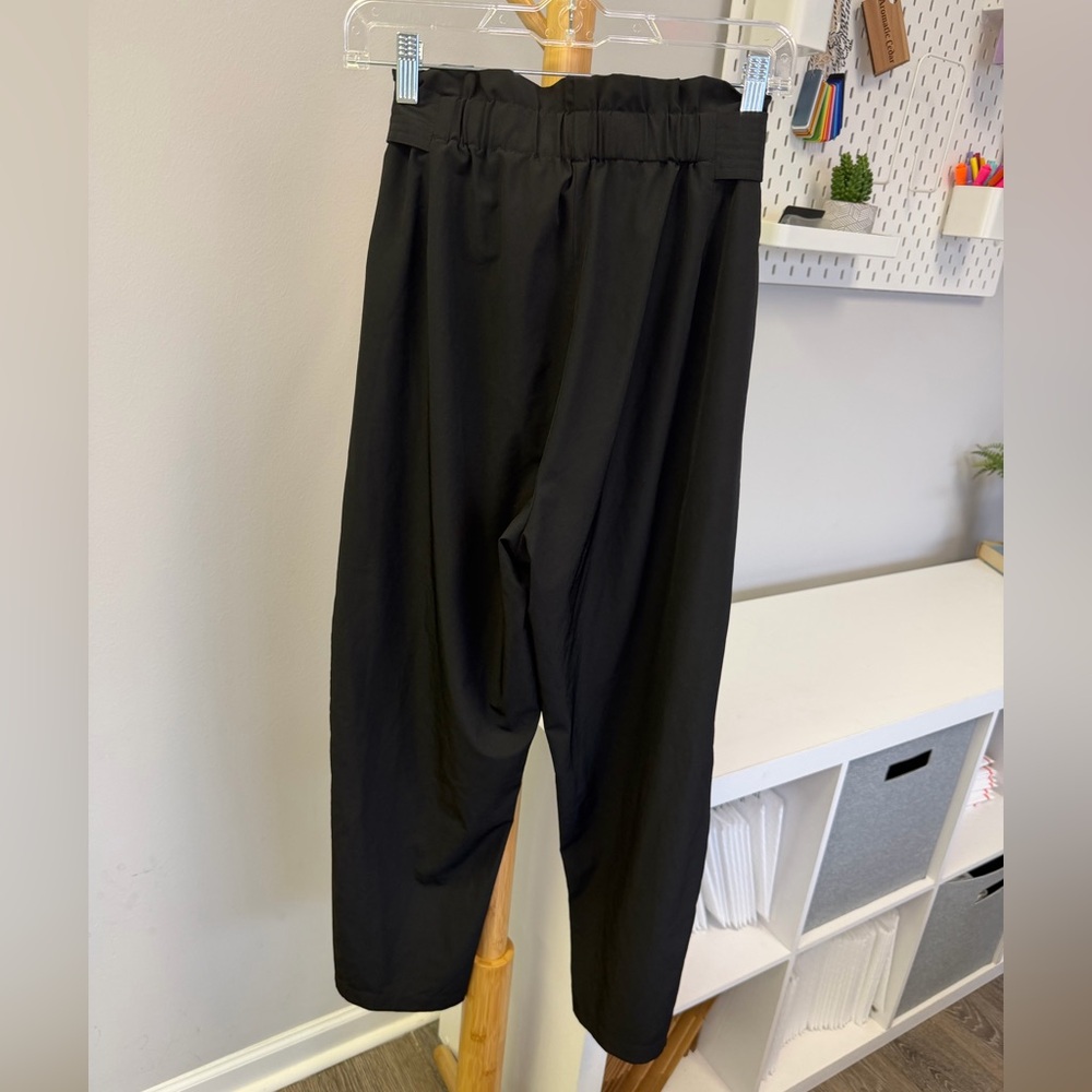 Calvin Klein Black High-Waist Tie Pants Size Medium - Picture 3 of 5